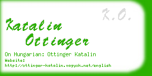 katalin ottinger business card